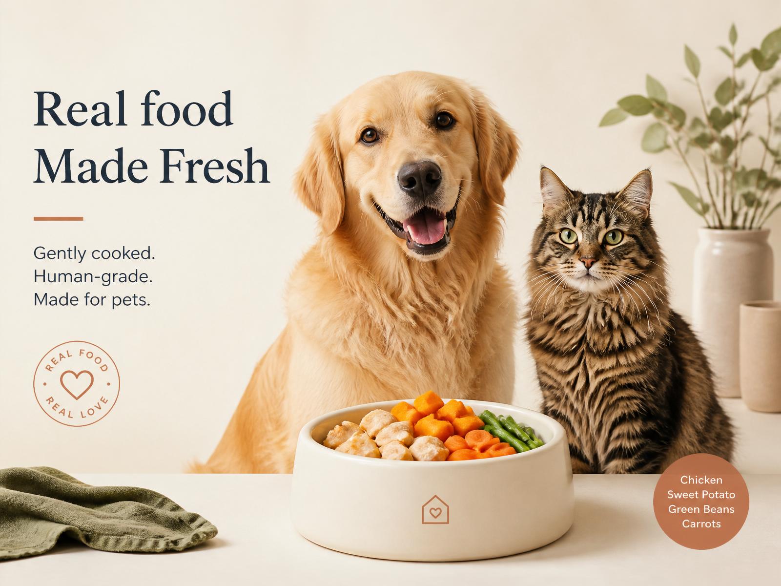 Fresh pet meals