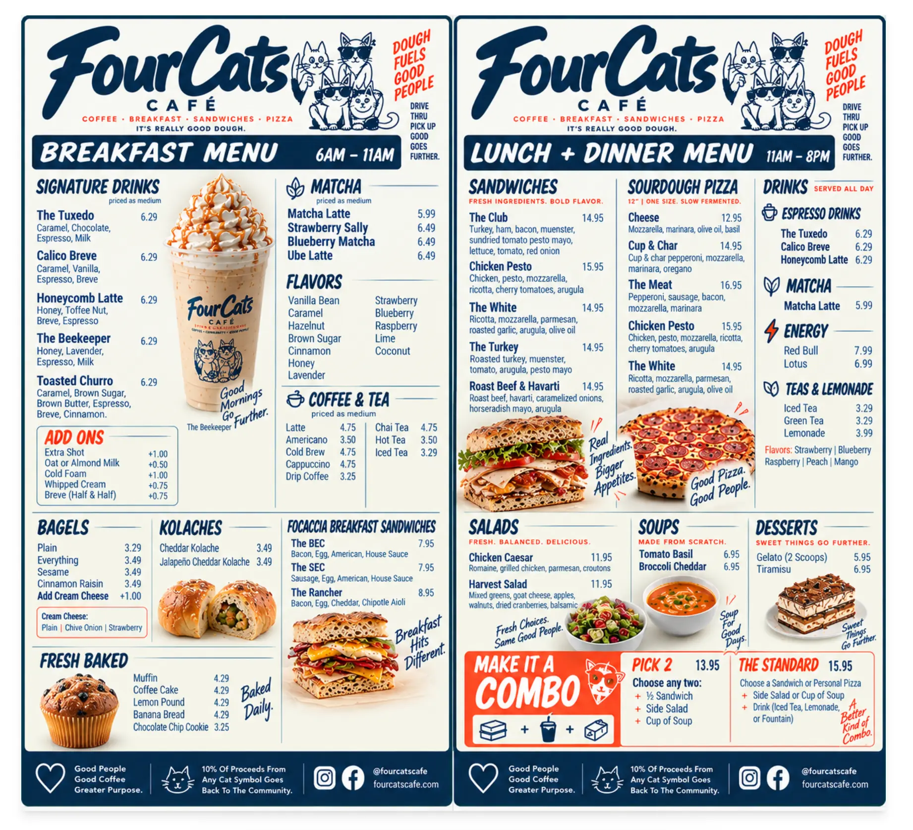 Four Cats Café all-day menu